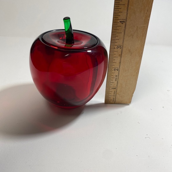 Godinger Shannon Crystal Designs of Ireland Red Apple Lidded Trinket votive - Picture 13 of 16